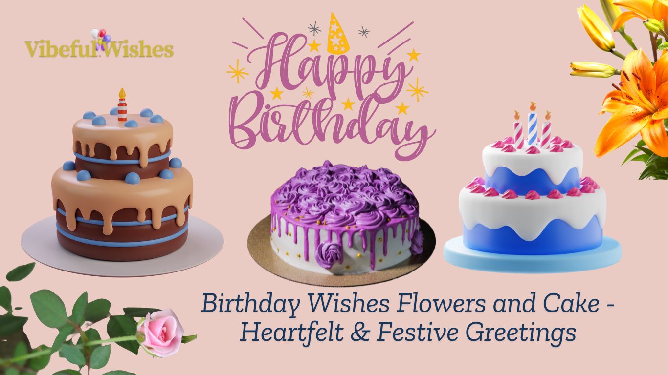 Birthday Wishes Flowers and Cake
