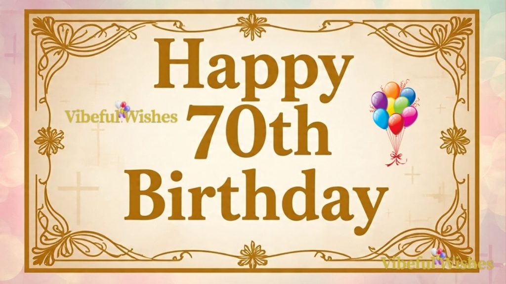 Religious 70th Birthday Wishes