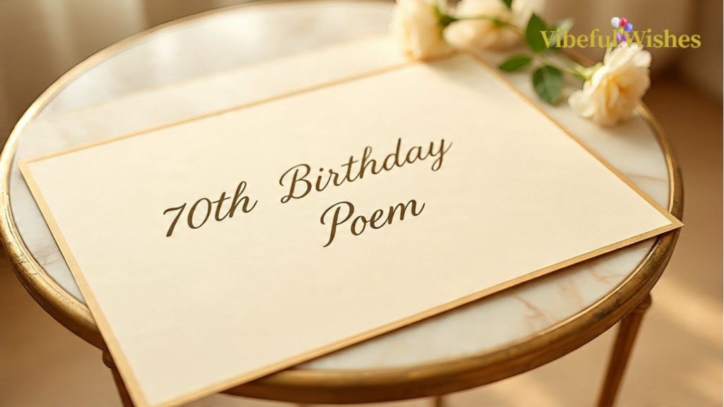 70th Birthday Poem Rhymes