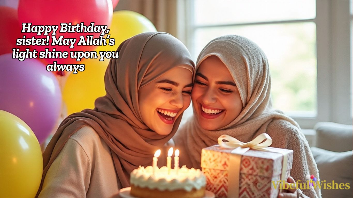 Islamic Birthday Wishes to Sister