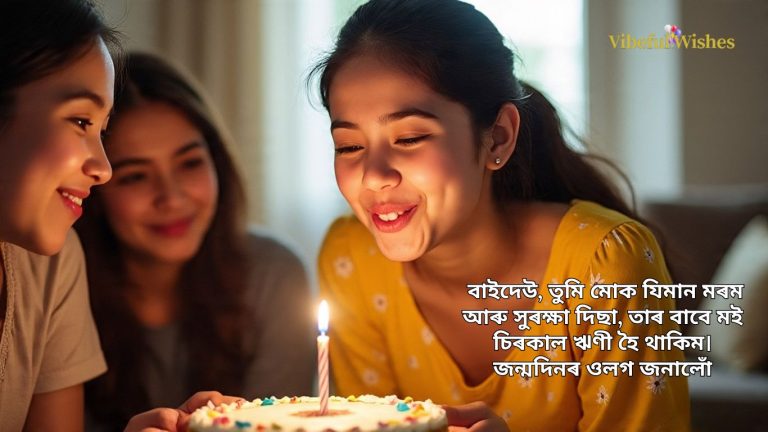 Sister Birthday Wishes in Assamese